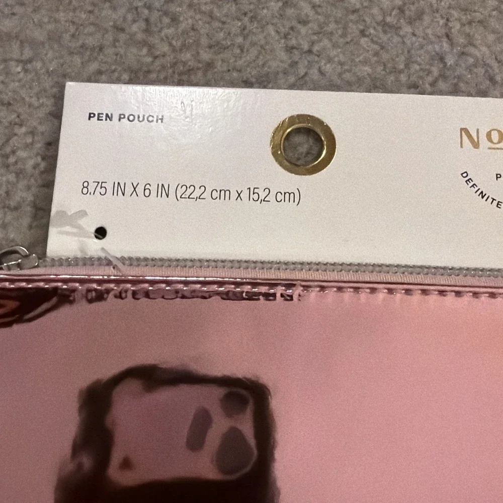 Noted by Post-it Zip Top Metallic Pen Pouch ~ Pink